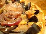 Tatin d’aubergines et oignon rouge