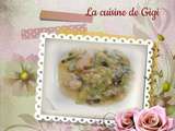 Poulet aux courgettes, lardons et cancoillotte