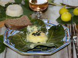 Chèvre chaud en feuille de figuier