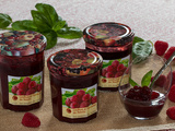 Confiture de framboises au basilic