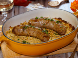 Diots au vin blanc et gratin de crozets de Savoie