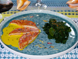 Filets de rougets à la crème de safran