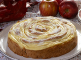 Gâteau tourbillon aux pommes et à la crème pâtissière