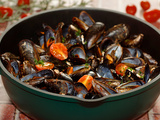 Moules à la tomate, citronnelle et gingembre