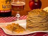 Pancakes aux pommes confites au cidre et au sirop d’érable