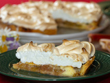 Tarte à la rhubarbe meringuée