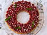 Tarte couronne aux framboises