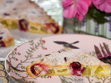 Tarte financière, rhubarbe et canneberges
