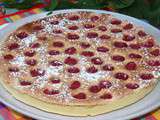 Tarte mousseuse aux framboises