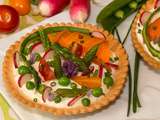 Tartelettes aux légumes du printemps, au chèvre frais