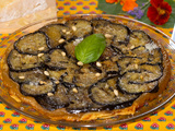 Tatin d’aubergines au parmesan et pignons