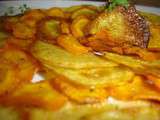 Chips de pommes de terre et de carottes maison