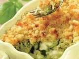 Crumble de poisson (cabillaud) aux courgettes