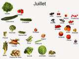 Fruits et légumes du mois de juillet