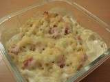 Gratin de pâtes (coquillettes) au jambon