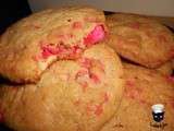 Cookies au chocolat blanc et praline rose