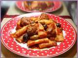 Boulettes et rigatoni a la provencale