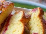 Cake au mascarpone framboises et citron