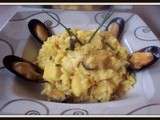 Risotto aux calamars et moules