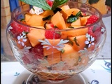 Salade de melon et framboises / foodista challenge # 112