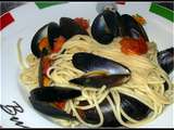 Spaghetti aux moule façon alle vongole