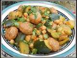 Tajine de boulettes aux courgettes