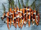 Carottes nouvelles, rôties au chèvre frais