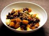 Courge butternut, pomme, marron et haricots rouges | La cuisine de Josie