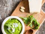 Pesto de roquette, amandes et menthe