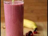 Smoothie rouge banane