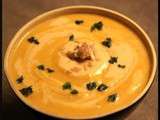 Velouté de courge butternut aux marrons, saveur fumée aux haricots rouges | La cuisine de Josie