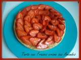 Tarte aux fraises crème aux amandes