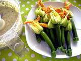 Fleurs de courgettes farcies en beignets