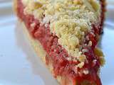 Tarte-crumble aux fraise et rhubarbe