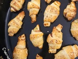 Croissants apéritifs au Poulet et fromage ails et fines herbes