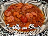 Lentilles au Chorizo et saucisse fumée