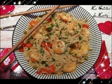 Nouilles Chinoises aux Poivrons et aux Crevettes