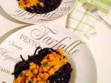 Linguine à l’encre de seiche, sauce légère à la Courge Butternut