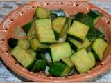 Courgettes braisées, ail et cumin