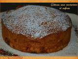 Gâteau aux nectarines et safran