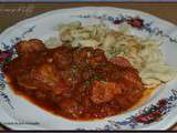 Goulash de porc et mahlknepflas