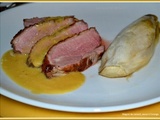 Magret de canard, sauce à l'orange