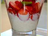 Riz au lait et fraises