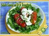 Salade Caprese sur lit de Roquette