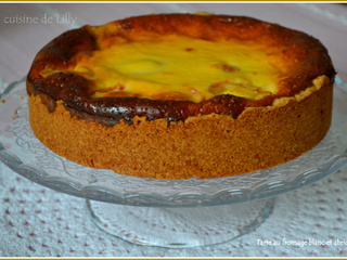 Tarte au fromage blanc et abricots