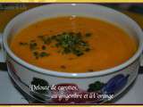 Velouté de carottes au gingembre et à l'orange