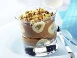 Verrine Crumble banana-chocolat