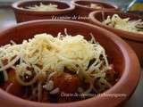 Gratin de crevettes et de champignons