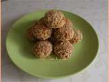 Boulettes fourrées tahin de sésame, aux cacahuètes et amandes