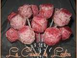 Cake pops fleurs chocolat-amandes